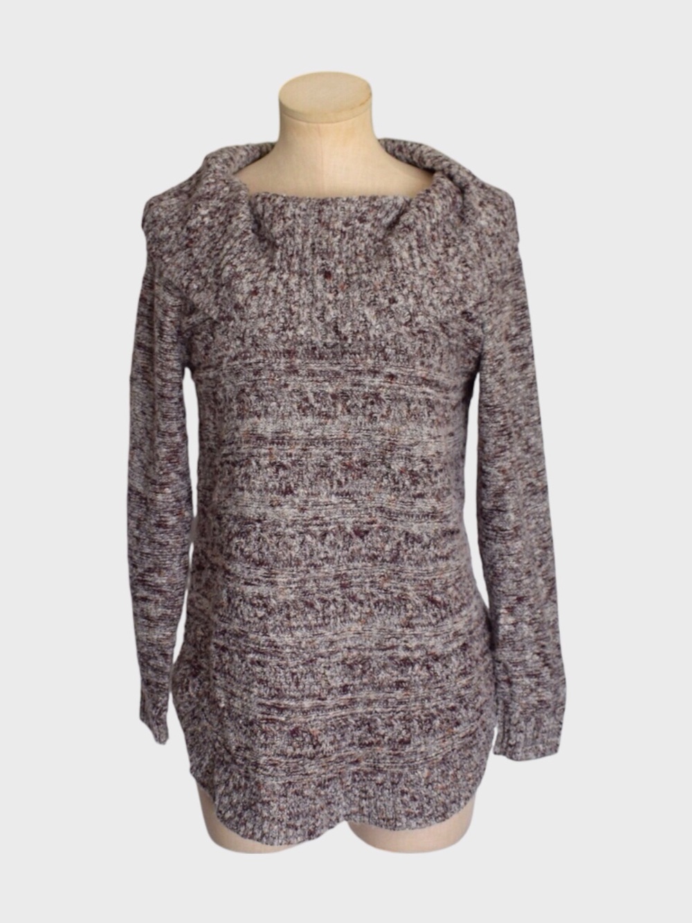 Christopher & Banks Marled Cowl Neck Tunic Sweater